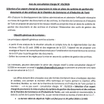 Avis de consultation Élargie N° : 05/2026
